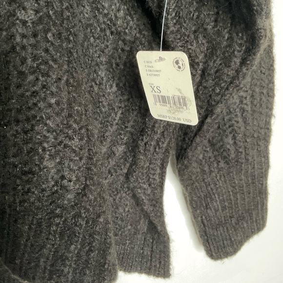 NWT Free People Black Thick Knit Crewneck Sweater - Picture 7 of 10